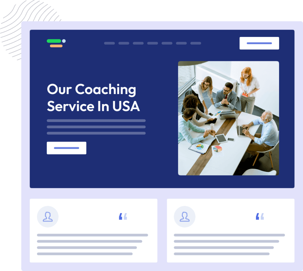 search web design for coaching